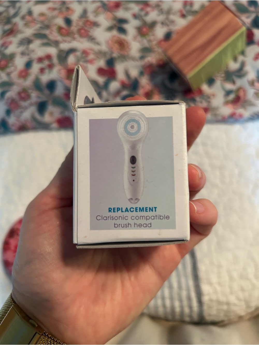 Conair True Glow Sonic Facial Brush Replacement Head - White/Light Blue - Picture 4 of 5